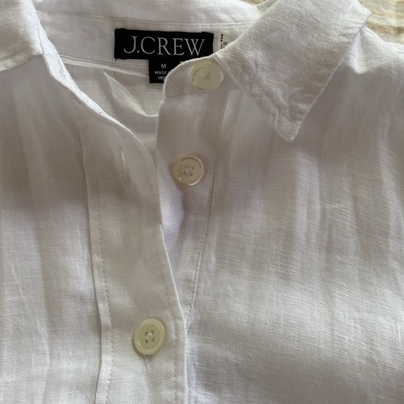 J crew capitaine shirt dress in linen. Size M white - Picture 5 of 8